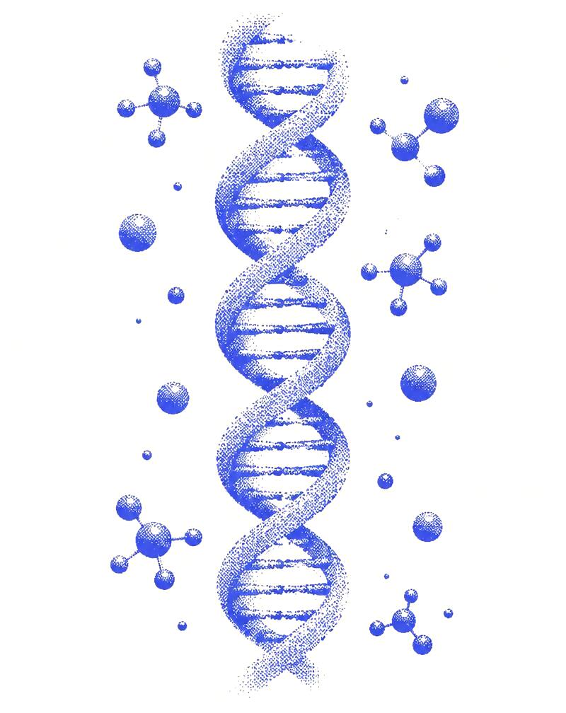 Dithered cobalt DNA helix and molecules