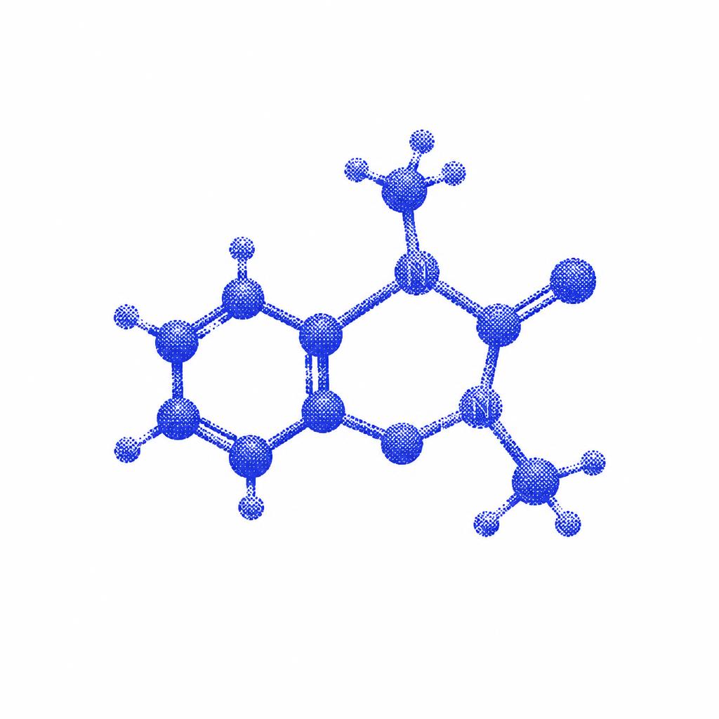 Dithered molecule illustration